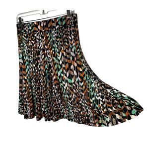 Vintage Y2K Stunning Missoni Teal White & Orange Abstract Floral Jersey Skirt 10